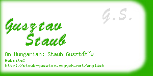 gusztav staub business card